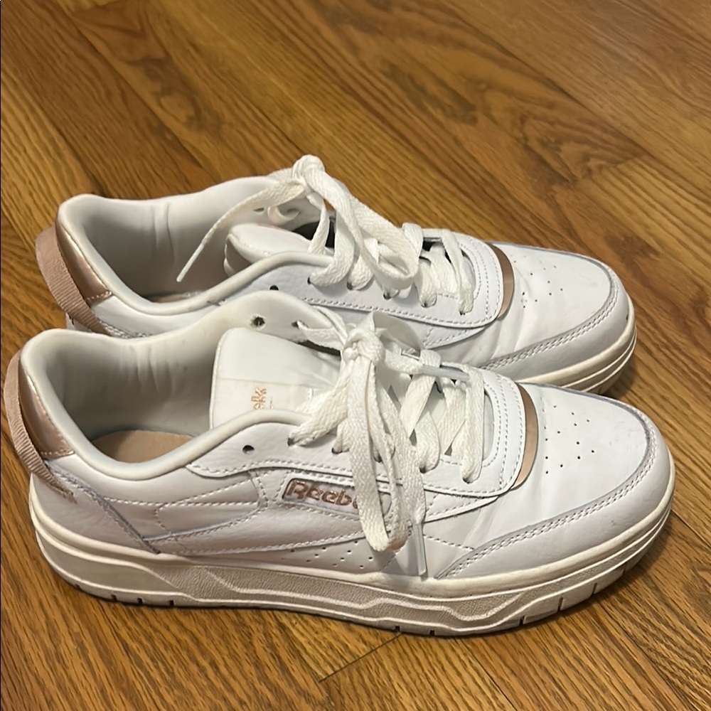 Reebok Classic White and rose gold Shoes